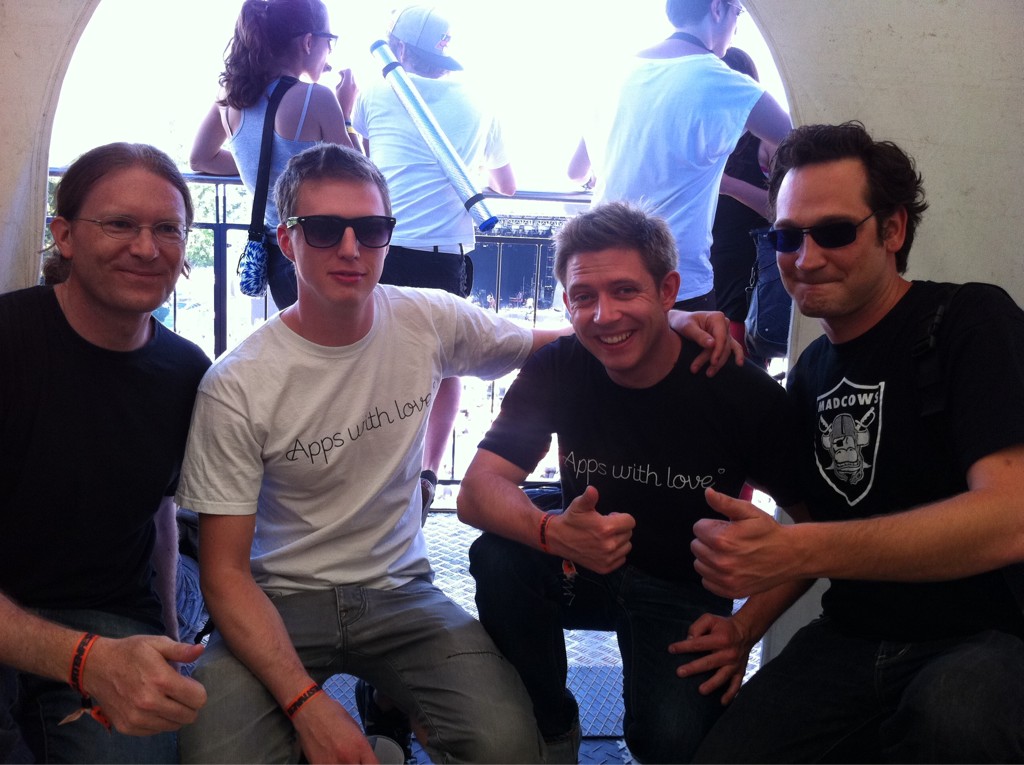 Oli, Till, Beni und Stufi am Gurtenfestival