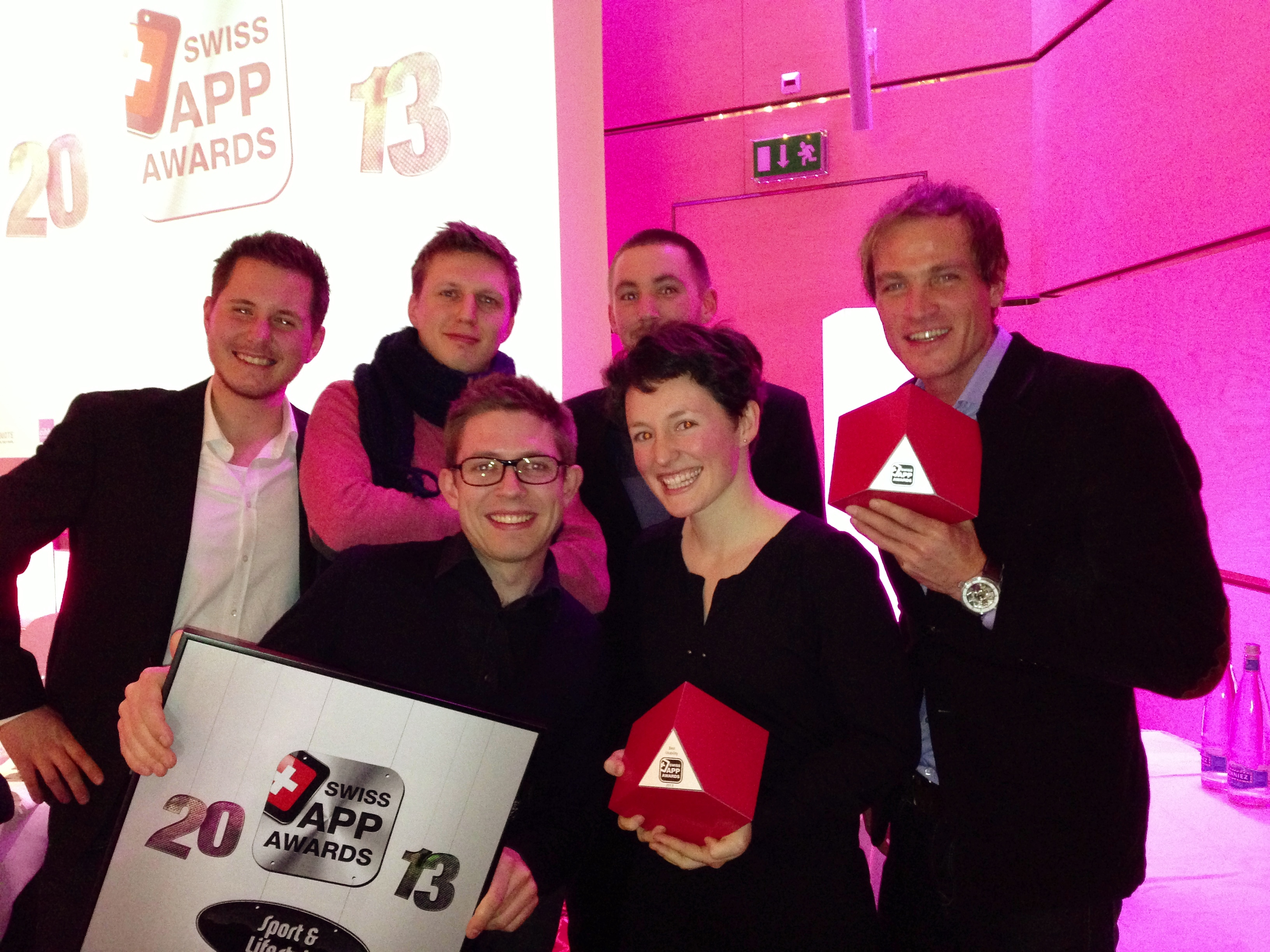 Das Projektteam mit den Best of Swiss App Awards