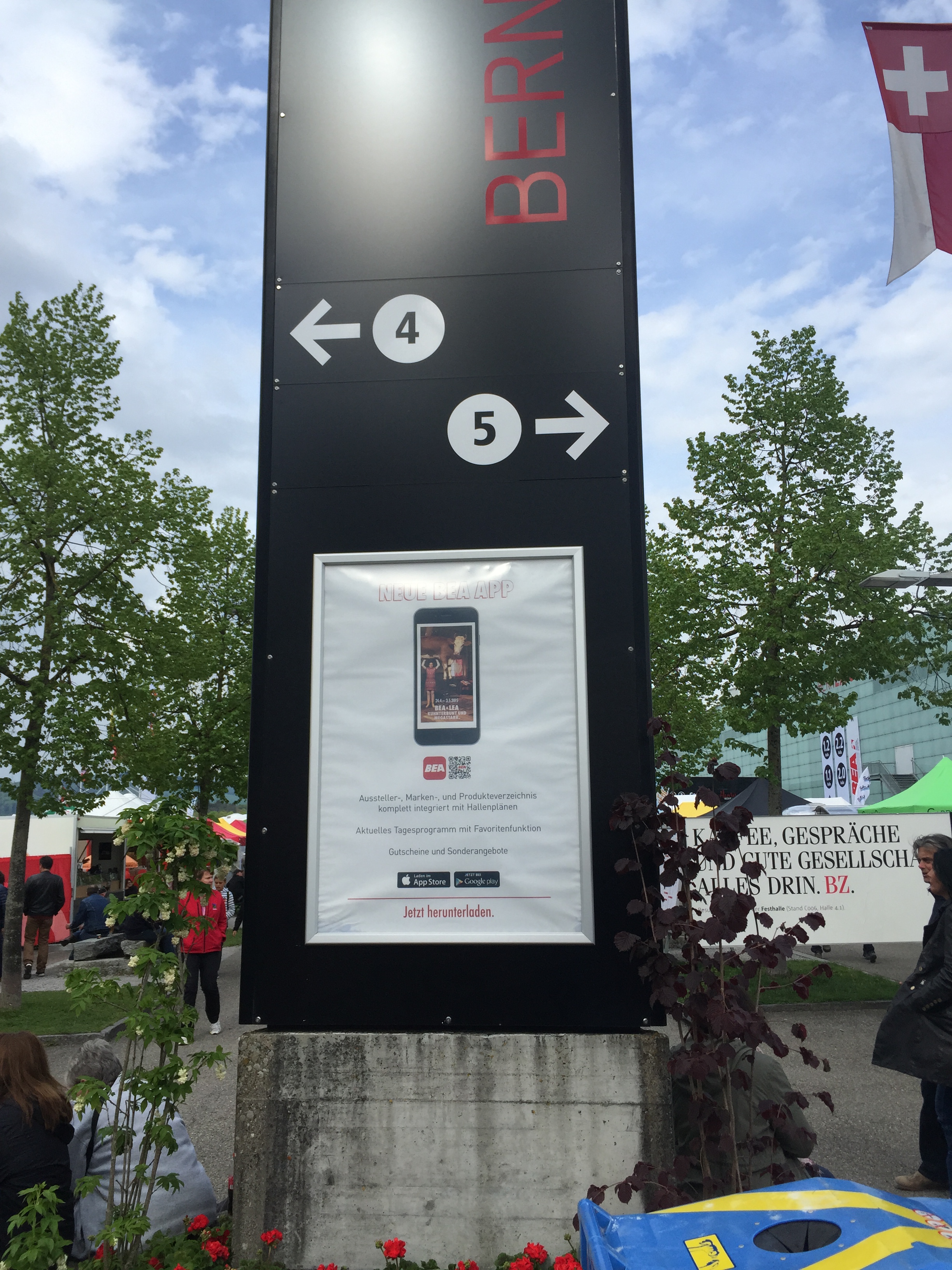 Ein Werbeplakat für die BEA-Veranstaltungs-App.