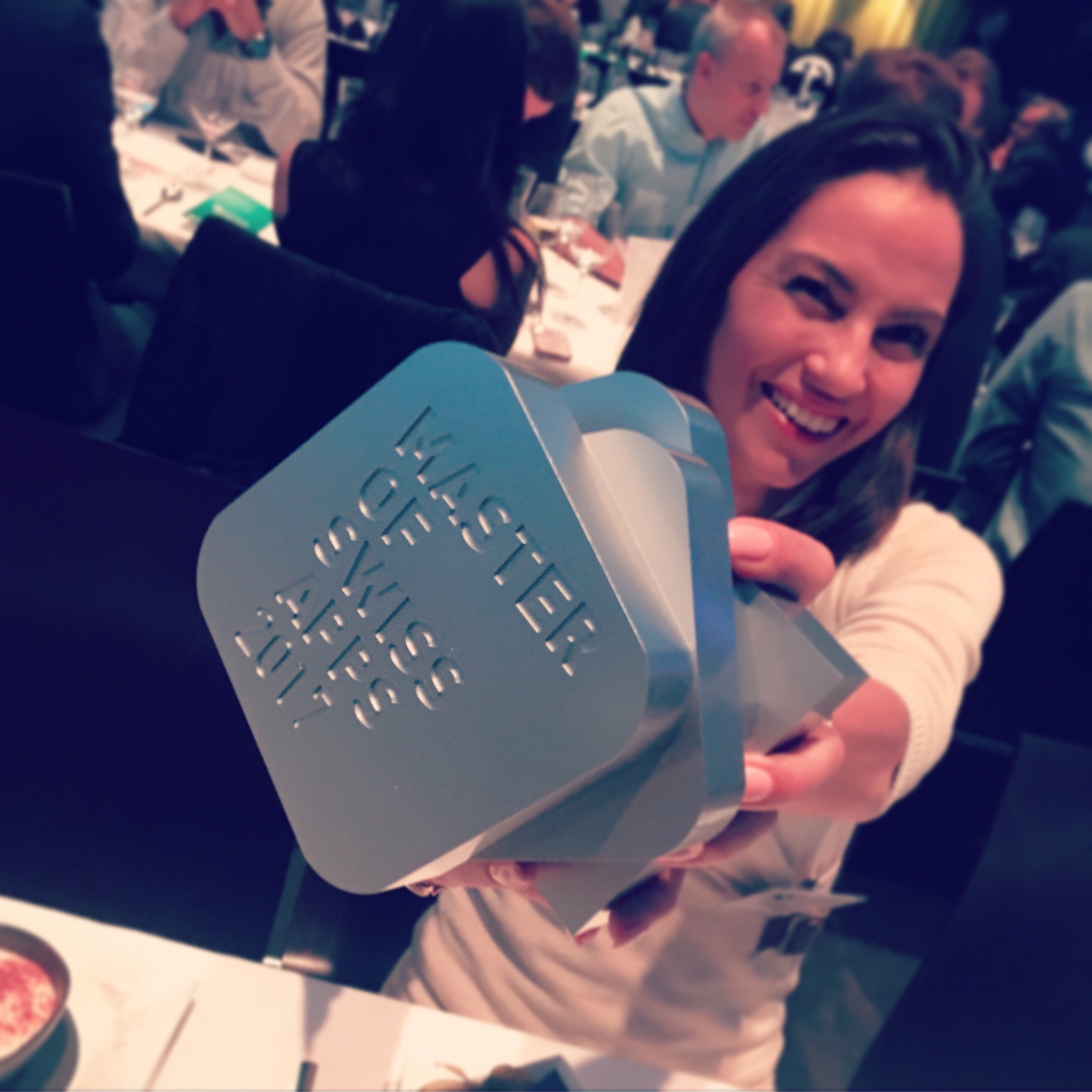 Sonia Sanchez von Apps with love freut sich über einen Preisgewinn bei der BOSA 2017.