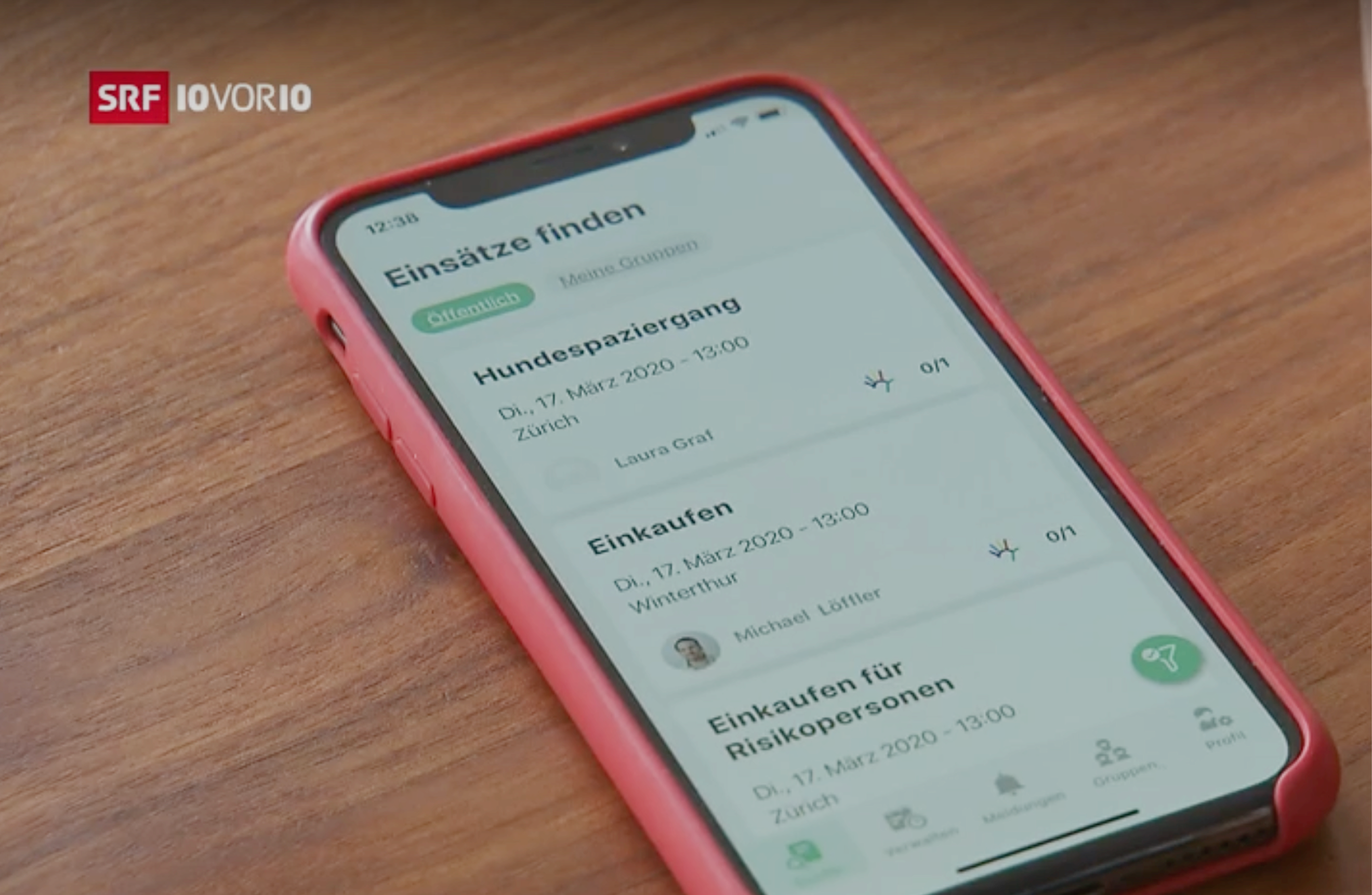 Five up App vorgestellt in der SRF-Sendung 10vor10
