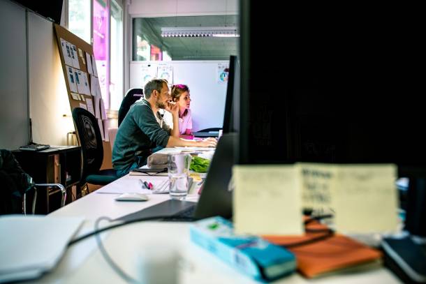 Vera et Florian au travail