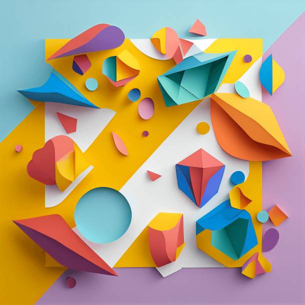 Mockup Background, color papercut made with midjourney