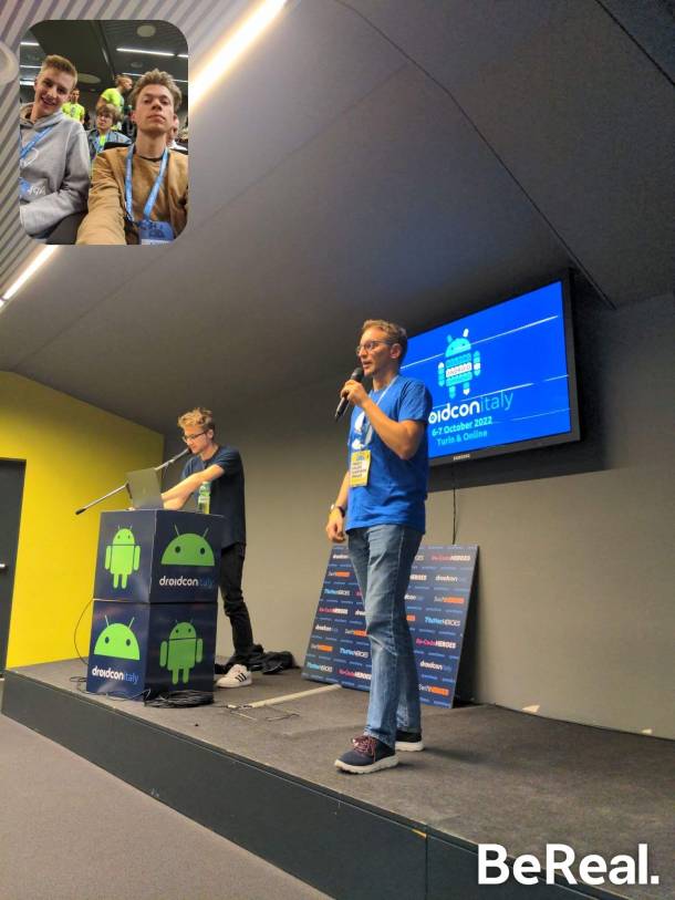BeReal of Yannick and Miggi at droidcon