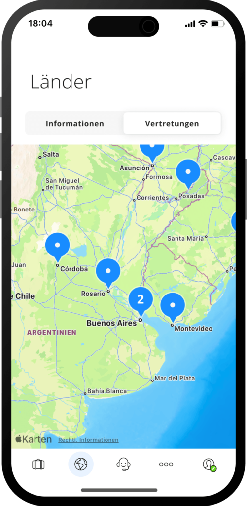 Infos zu Schweizer Vertretungen im Ausland