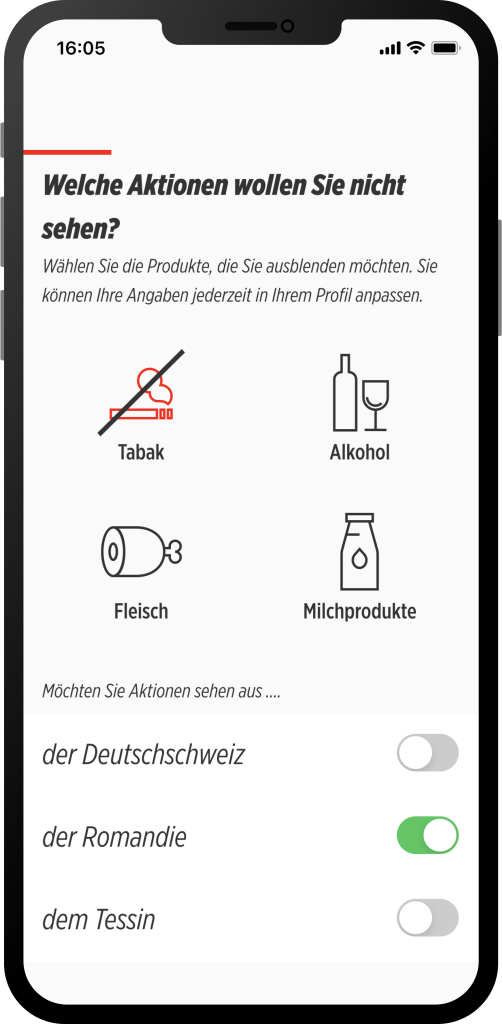 Écran final des préférences