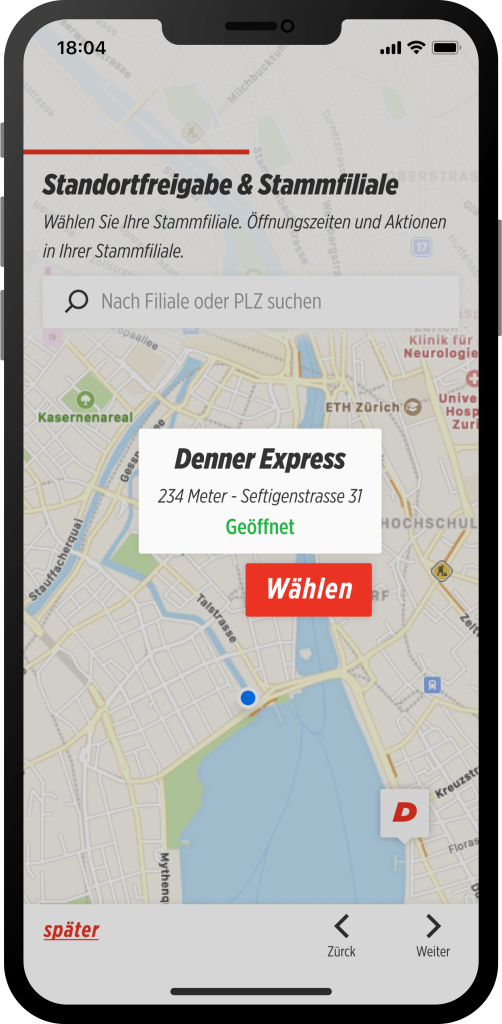 Écran final pour la filiale habituelle