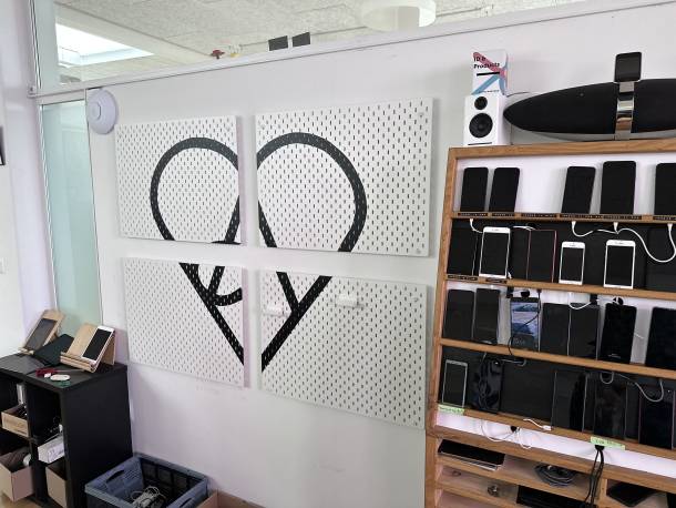 New device wall painted with the Apps with love logo