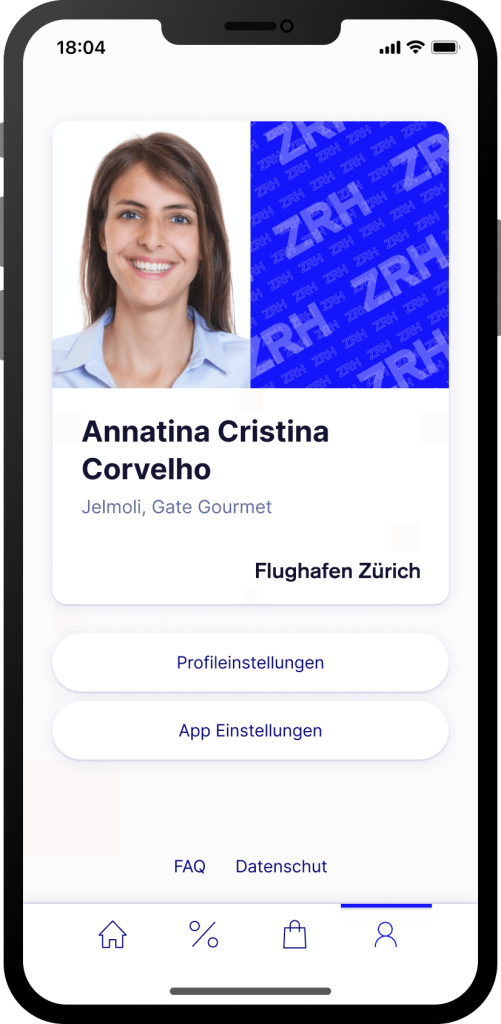 Digitale Insider Card in der ZRH Insider App