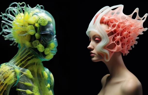 Two "AI Creatures" created with Midjourney