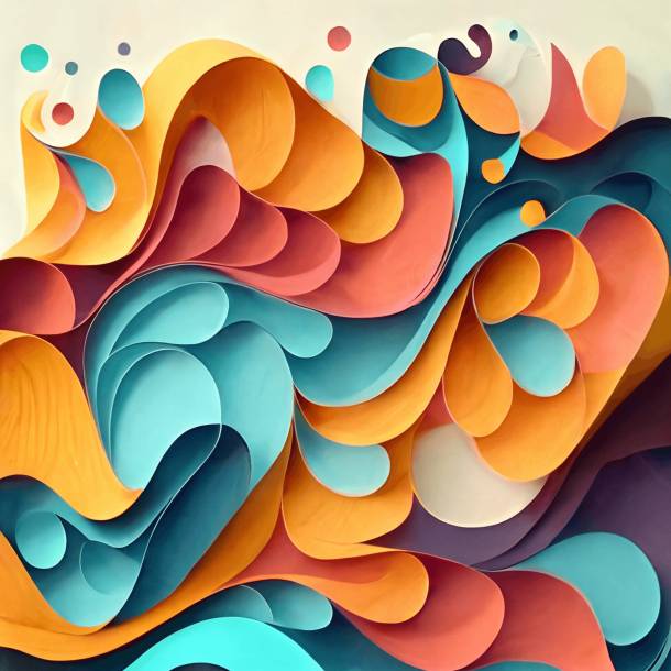 Mockup Background, color papercut made with midjourney