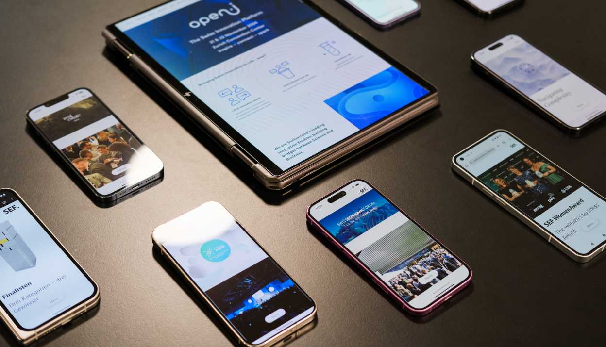 Event Websites von NZZ Connect auf Tablet und Smartphones