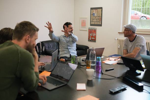 Dominic Lüthy und Michale Schranz am Workshop bei Apps with love