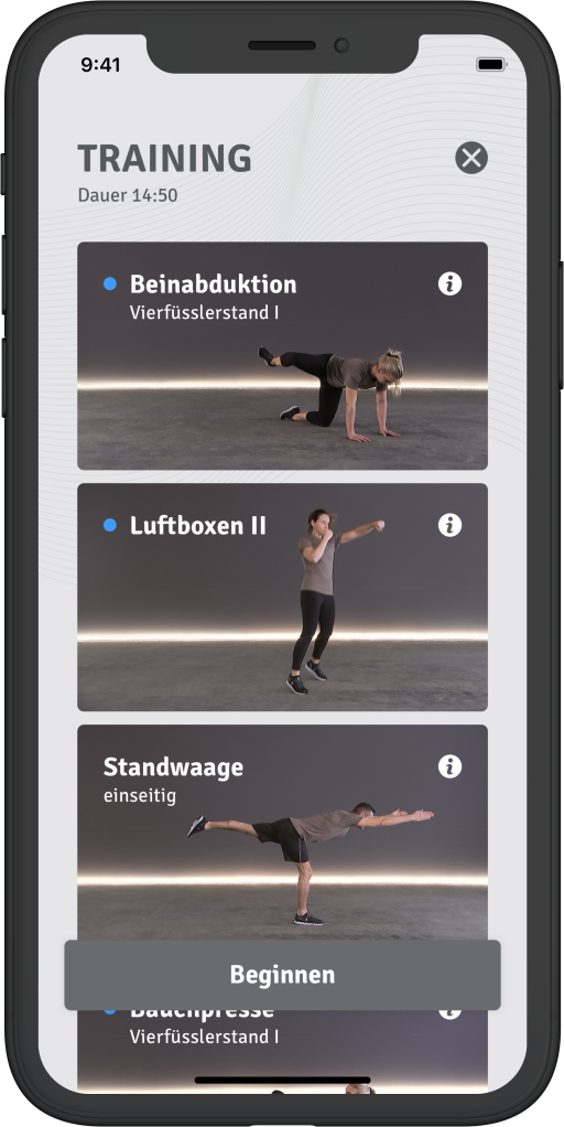Team Armee Training App UI