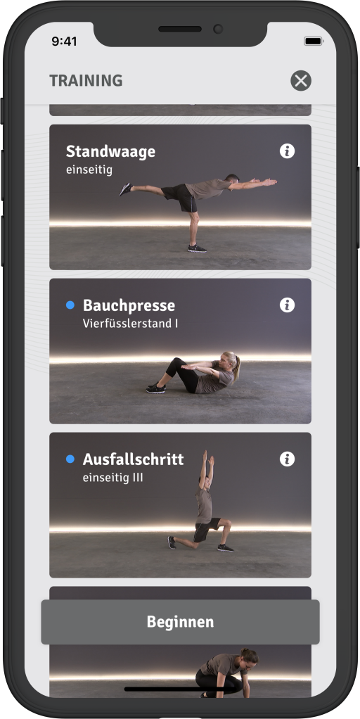 Team Armee Training App UI