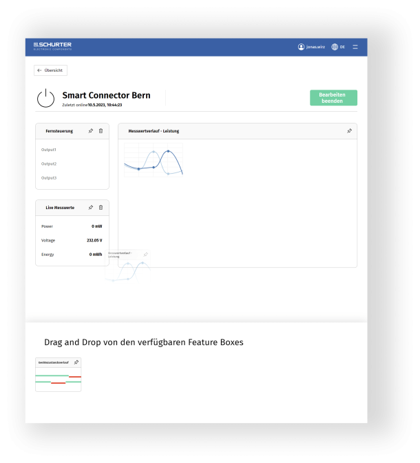 SCHURTER Smart Connector Web Dashboard