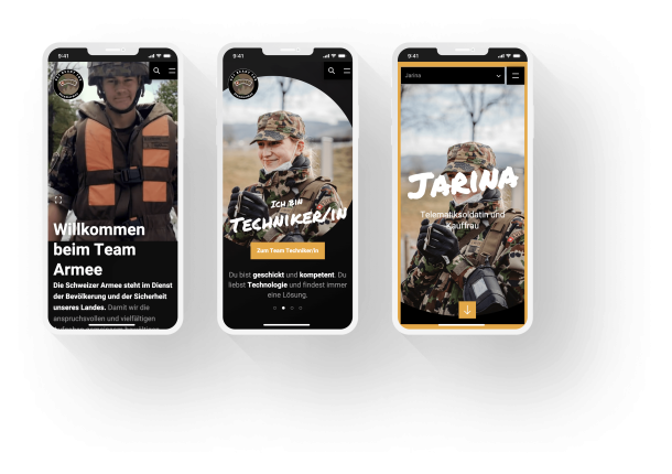 Vue mobile de Miljobs