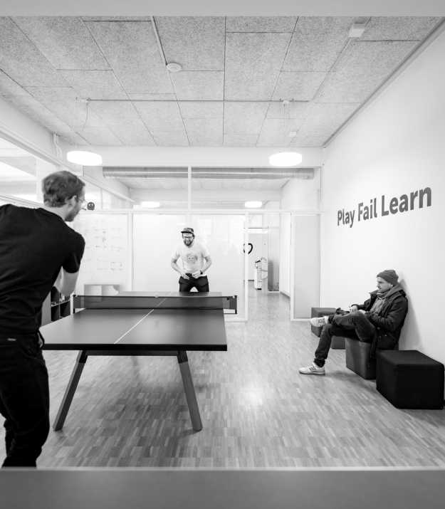 Simon playing PingPong