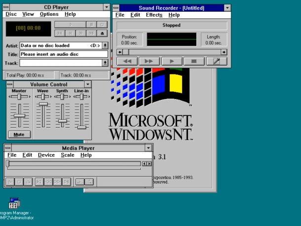 windows NT desktop (1993)